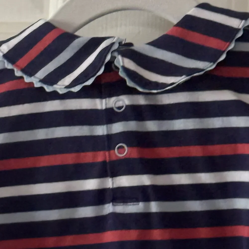 New Classic Prep Kids Girls Izzy Bodysuit East Beach Stripe Size 6-9 months